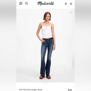 Madewell Dark Blue Flare Jeans